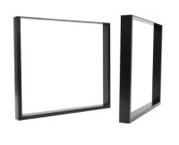 Square Industrial legs - Table Wide (H71cm xW78cm) / Black