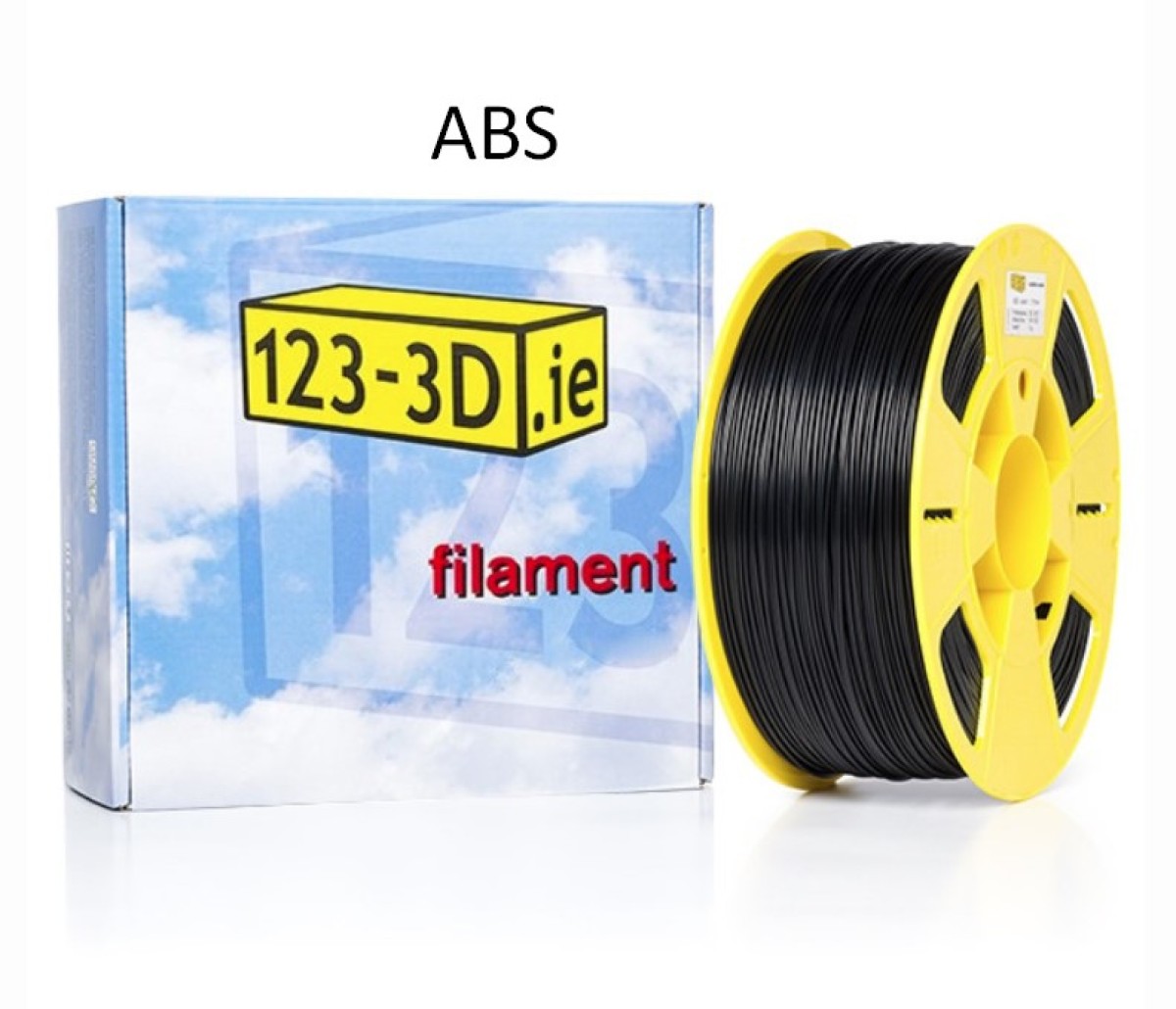 123-3D black ABS filament 1.75mm- 1kg