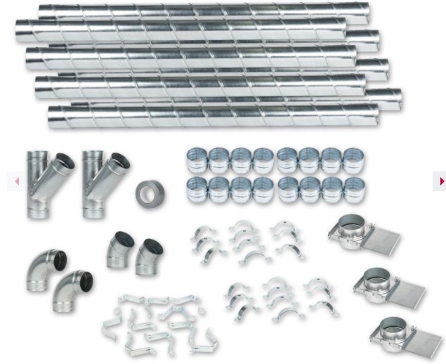 axminster trade 100mm steel duct kit