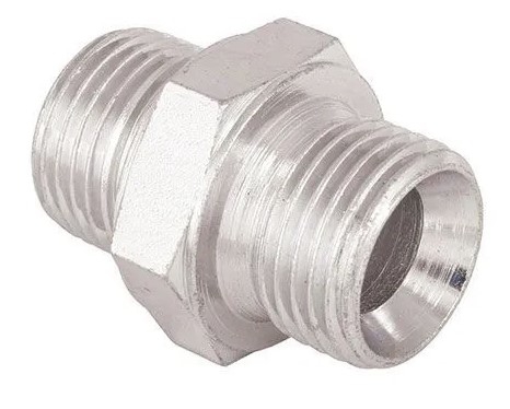 brass nickel plated parallelnipple equal 2bsp