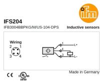 Inductive Proximity Switch IFS 204 PNP 10-36-VDC
