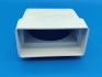 manrose round to rectangular 90 bend appliance connector white 100mm