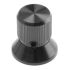 rs pro 19mm black potentiometer knob for 64mm shaft splined