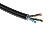 RS PRO 3 Core Power Cable- 2.5 mm²- 100m- Black PVC Sheath- 3183Y- 25 A- 300 V- 500 V