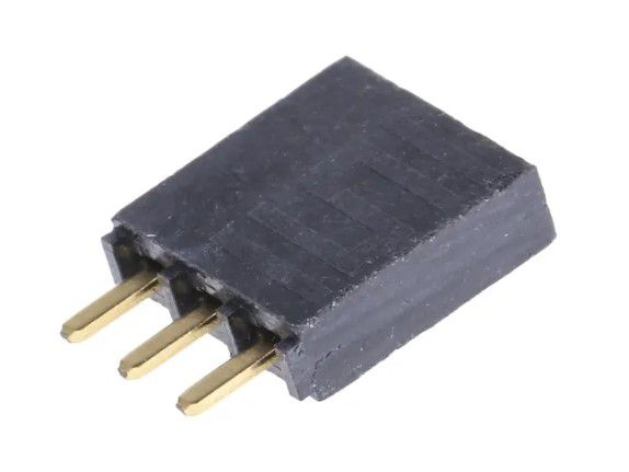 samtec ssw 254mm pitch 3 way 1 row straight pcb socket through hole solder termination
