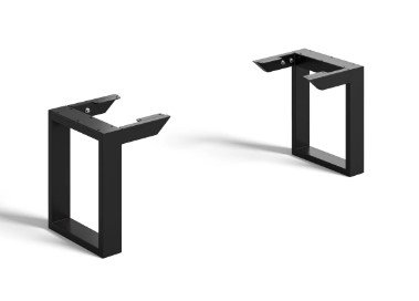 square industrial legs bench h40cm xw32cm black
